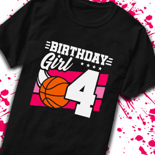Camiseta Quarto Aniversário de Basquete de Aniversário, Gar