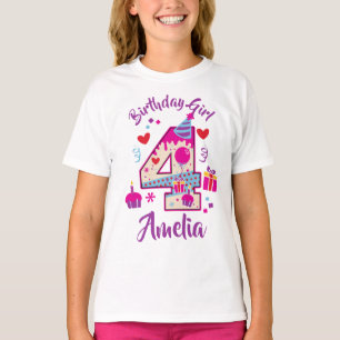 Camiseta Quarto aniversário doce 4º