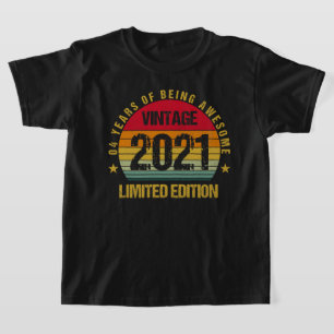 Camiseta Quarto Ano 2021 Vintage 4th Birthday Kids