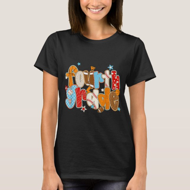 Camiseta Quarto Ano De Volta À Escola De Baseball Fo (Frente)