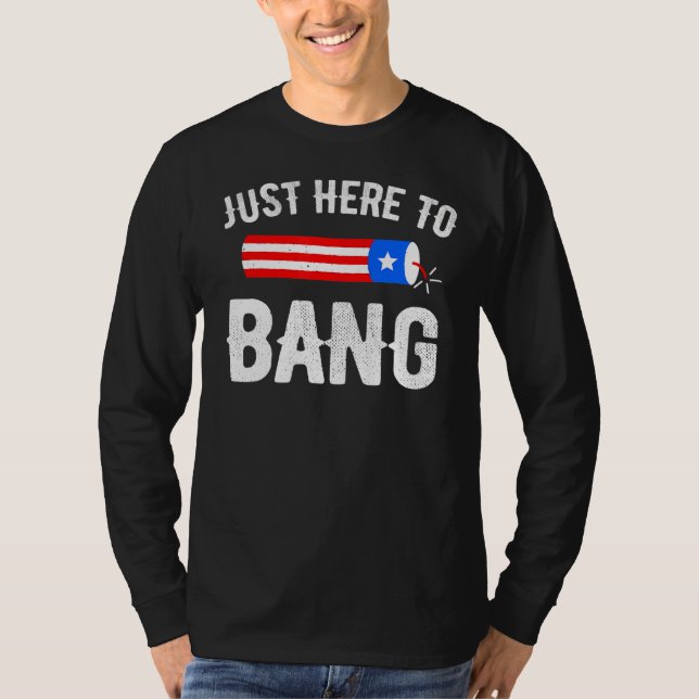 Camiseta Quarto de 4 de julho, estou aqui para bater 4 (Frente)