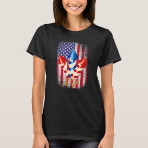Camiseta Quarto De Julho Apenas Aqui Para Bang American Fla