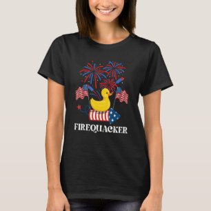 Camiseta Quarto De Julho Dos Eua, O Patriótico Firecracker 