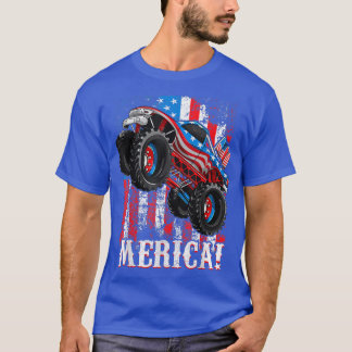 Camiseta Quarto de julho Monstro Caminhão Merica Shirts, To