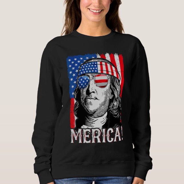 Camiseta Quarto De Julho Mulheres Ben Franklin (Frente)