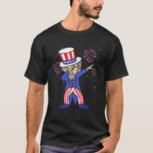 Camiseta Quarto De Julys Para Crianças Engraçadas Dabbing T