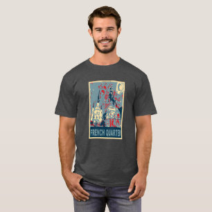 Camiseta Quarto Francês em Azul, Praça Jackson