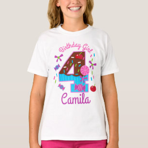 Camiseta Quarto Garota de Aniversário de Chocolate