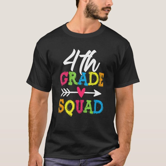 Camiseta Quarto Gráfico de Professores Equipe de Estudantes (Frente)