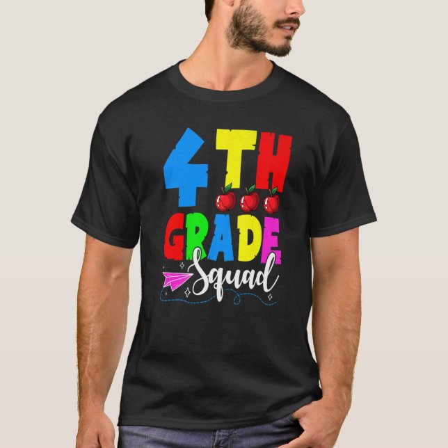 Camiseta Quarto Grau Esquadrão De Volta À Escola No Primeir (Frente)