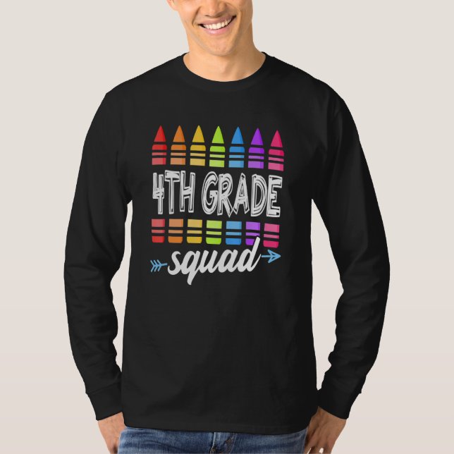 Camiseta Quarto Grau Esquadrão De Volta Ao Professor Aluno  (Frente)