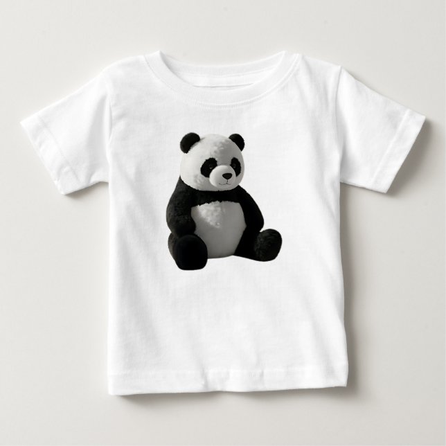Camiseta Quarto Minimalista Iluminado pelo Sol com Panda de (Frente)