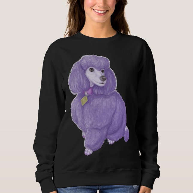 Camiseta Quartos pontos, Poodle Roxo (Frente)