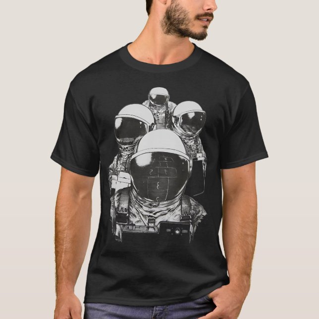 Camiseta Quatro astronautas (Frente)