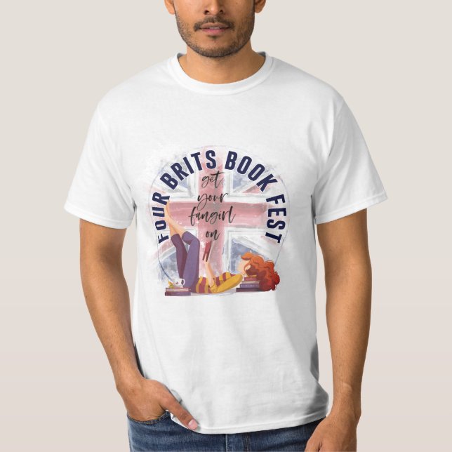 Camiseta Quatro Brancos Fest Mens Normais/Unisex (Frente)