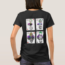 Camiseta Quatro cartões de jogo dos gatos do palhaço da