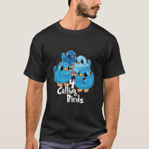 Camiseta Quatro Chamando Pássaros 12 Dias De Música De Nata