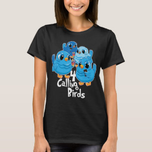 Camiseta Quatro Chamando Pássaros 12 Dias De Música De Nata