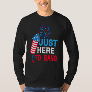 Camiseta Quatro de Julho 4 de Julho Estou Aqui Só Para Faze