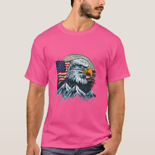 Camiseta Quatro De Julho EUA Patriótico América Águia Carec