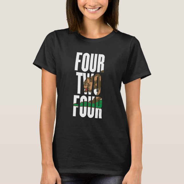 Camiseta Quatro Dois Quatro 424 Area Code California Los An (Frente)