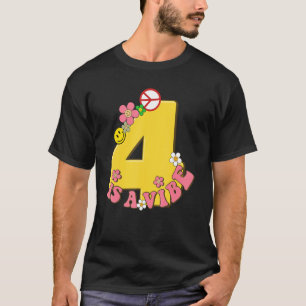 Camiseta Quatro É Uma Festa de aniversário Vibe Decorações 