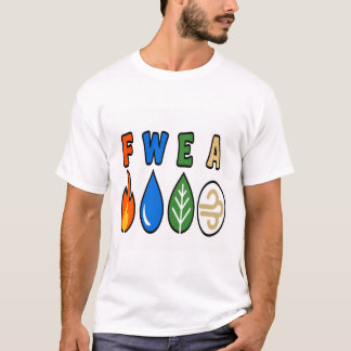 Camiseta Quatro Elementos Tipografia Amarela - Energia da N