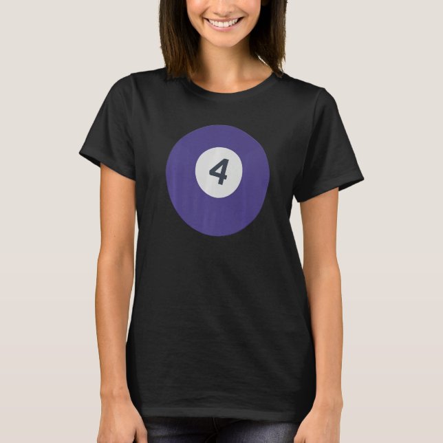 Camiseta Quatro Equipes Número 4 - Lucky Purple Ball Billia (Frente)