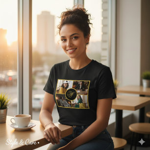 Camiseta Quatro Foto Personalizado Monograma Personalizado