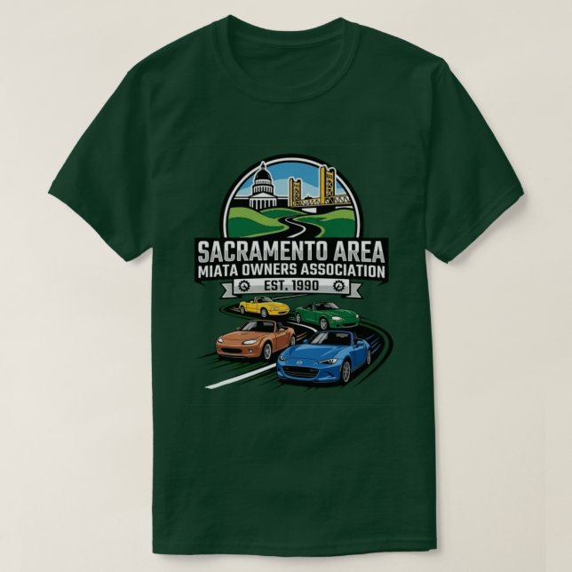 Camiseta Quatro Gerações de Miatas (Frente do Design)