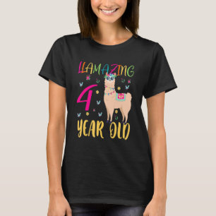 Camiseta Quatro Llama Birthday Balloons óculos de sol Llama