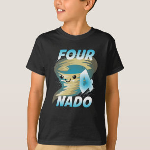 Camiseta Quatro Nado Tornado 4 Birthday Boy