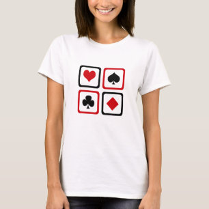 Camiseta Quatro naipes de cartão