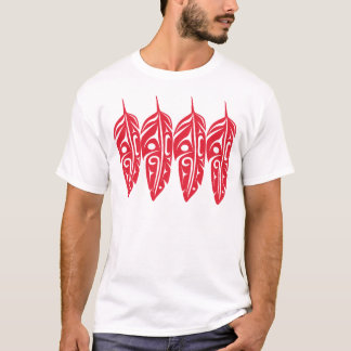 Camiseta Quatro penas vermelhas de Eagle