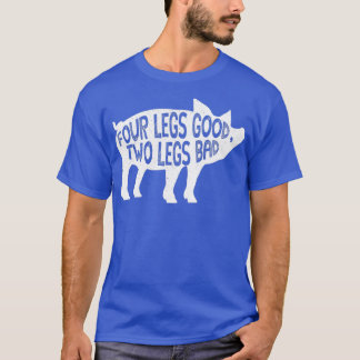 Camiseta Quatro Pernas Boas Duas Pernas Pig Book Reference