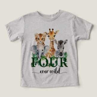 Camiseta Quatro Selvagens para Sempre Safari Animais da Sel