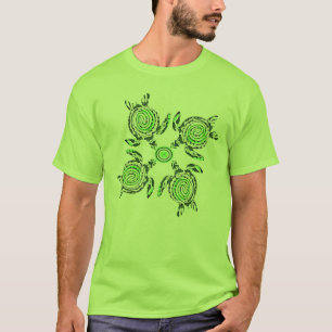 Camiseta Quatro Tartarugas Verdes Arte Dot