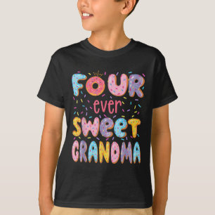 Camiseta Quatro Vovó Doce, 4º Aniversário, Rosquinha Lo