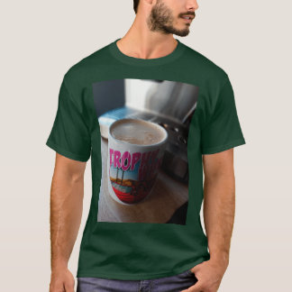 Camiseta Que 27s uma bela xícara de café Joe