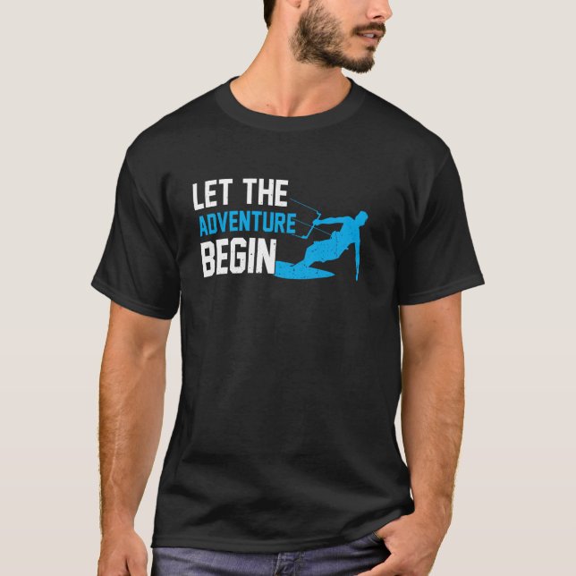 Camiseta Que a aventura comece Kitesurfing (Frente)