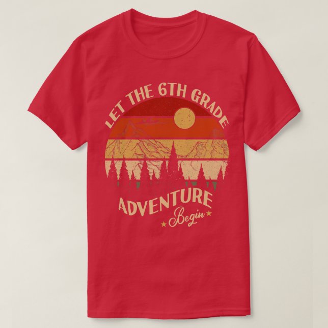 Camiseta Que a Aventura do 6 comece a escola (Frente do Design)