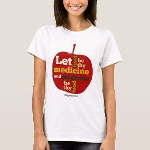 Camiseta Que a Comida seja a tua MAÇÃ de Medicina