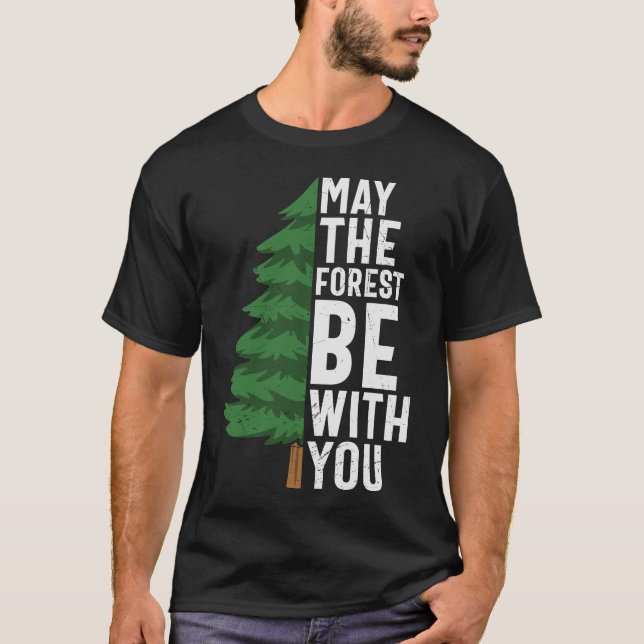 Camiseta Que A Floresta Esteja Com Você (Frente)