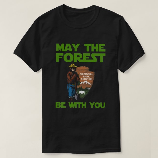 Camiseta Que A Floresta Esteja Com Você (Frente do Design)