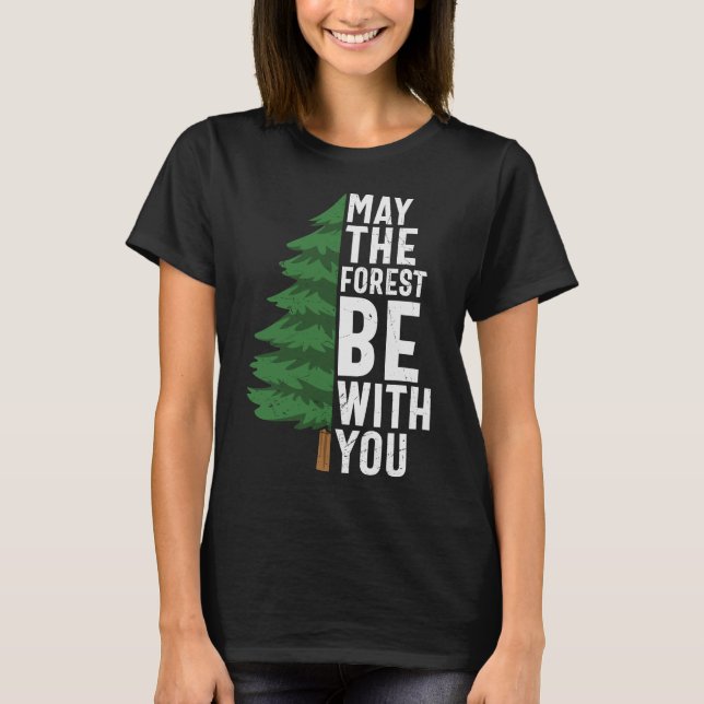 Camiseta Que A Floresta Esteja Com Você (Frente)