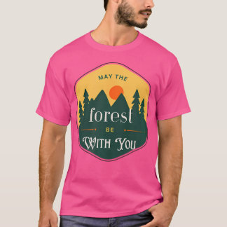 Camiseta Que A Floresta Esteja Com Você Estacionando Ao Ar 