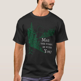 Camiseta Que a Floresta Esteja Com Você Pinheiro