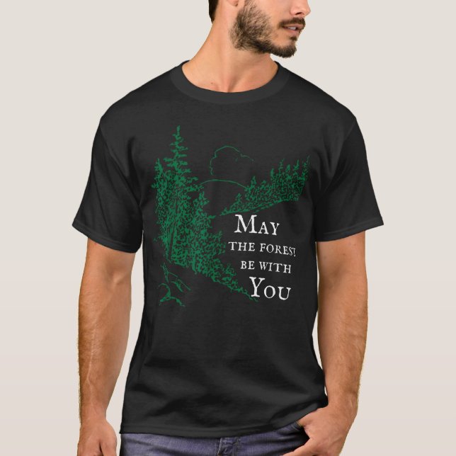 Camiseta Que a Floresta Esteja Com Você Pinheiro (Frente)