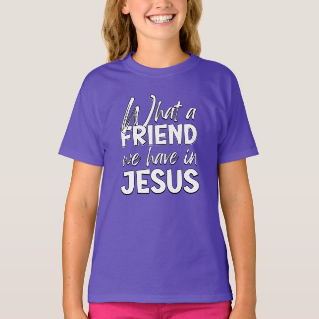 CAMISETA QUE AMIGO TEMOS EM JESUS (Frente)