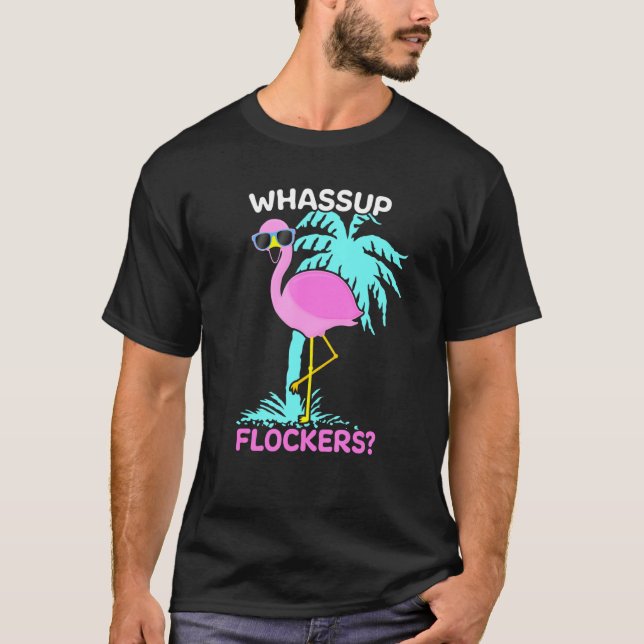 Camiseta Que Bloqueadores Legal Flamingo Com Óculos De Sol  (Frente)
